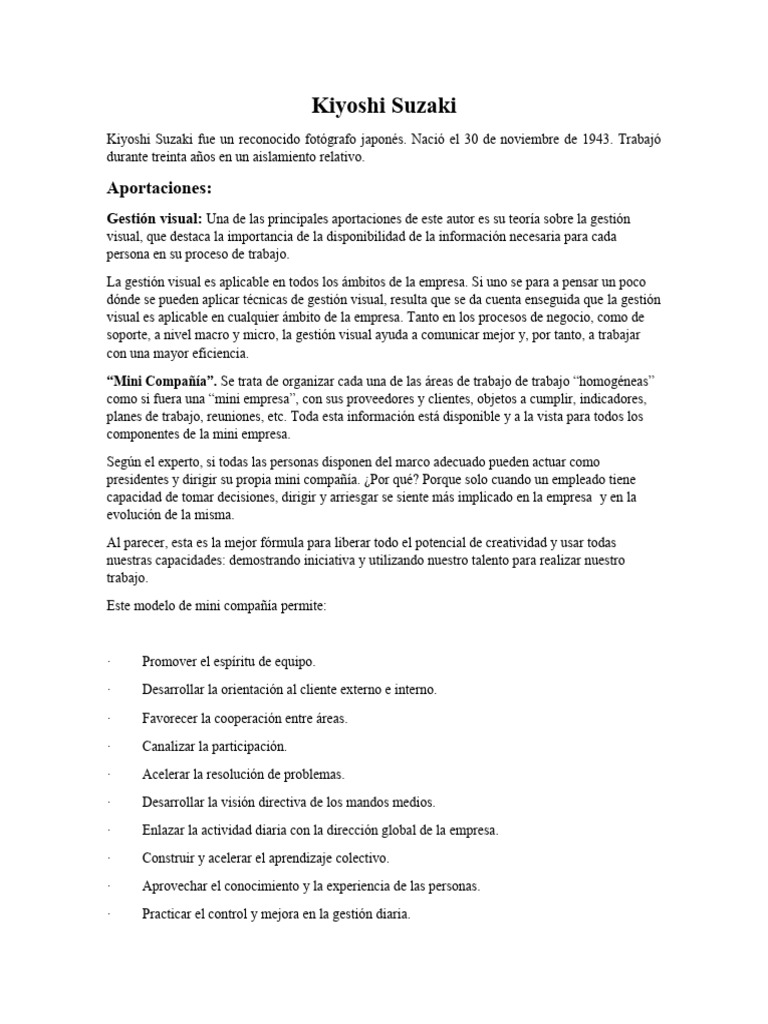 Kiyoshi Suzaki 2 Pdf Business Negocios Económicos