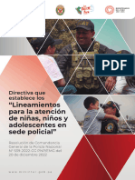 Directiva Lineamientos para Atencion de Niños, Niñas y Adolescentes en Sede Policial