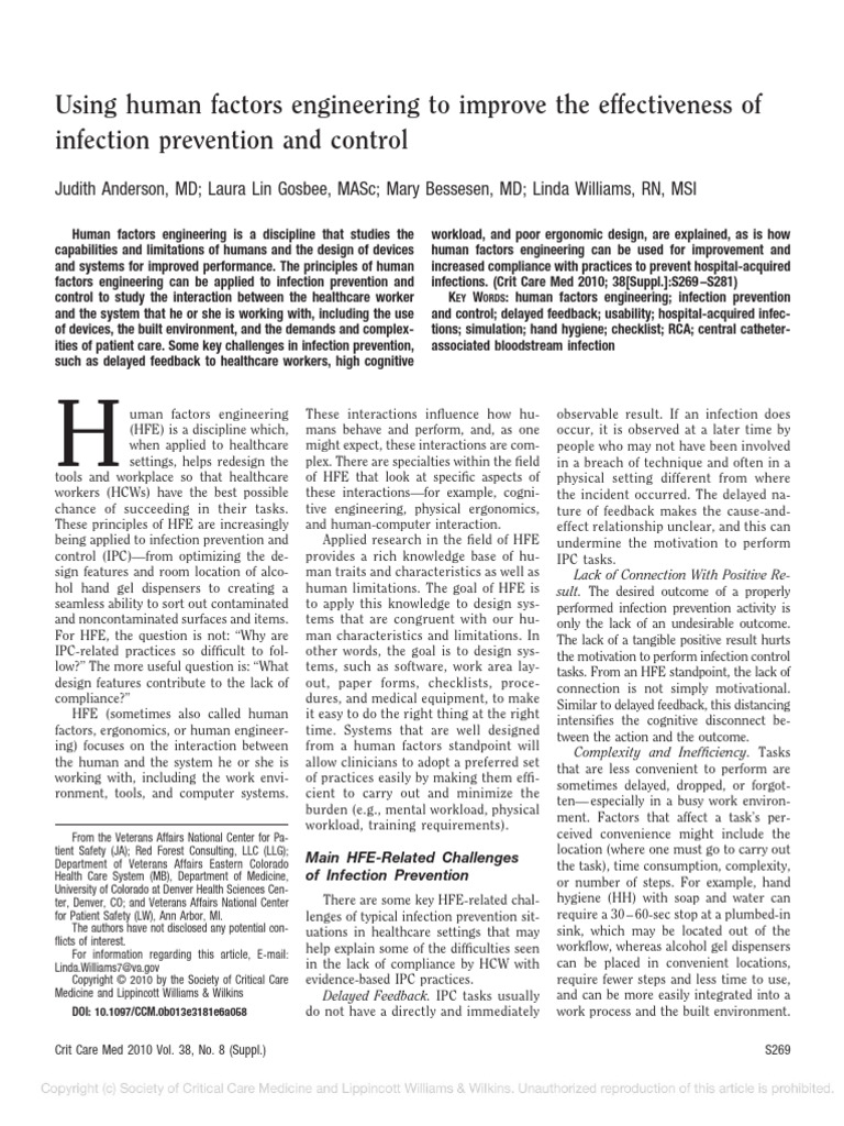Using Human Factors Engineering To Improve The Effectiveness of ...