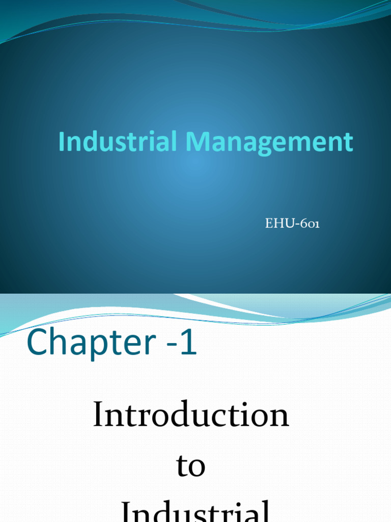 Industrial Management PDF Output (Economics) Factors Of Production