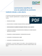 Partes y Obras Permanentes de Proyectos Mineros