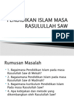 Pendidikan Islam Masa Rasulullah Saw Basri