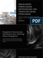 Menjelaskan Perencanaan Instruksional Dan Teknologi Dalam Pengajaran