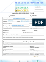Official Registration Form Interntl Round Isocsea