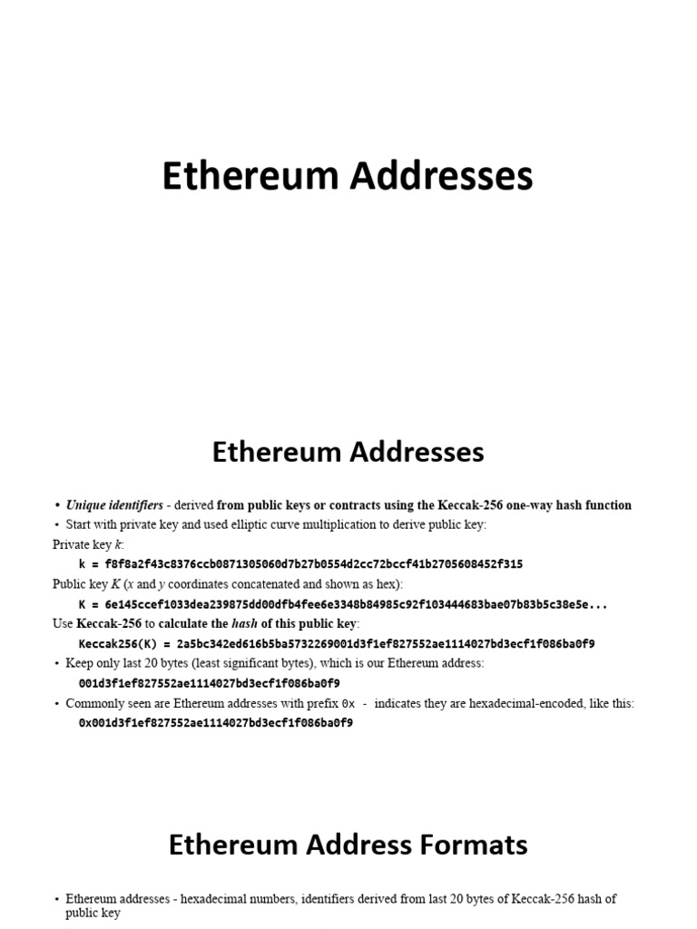 Ethereum Address Encoding Guide | PDF | Software Engineering | Computer Data
