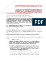 Acta de Reunión - Plan de Responsabilidad Social Universitaria - Consultorio Jurídico