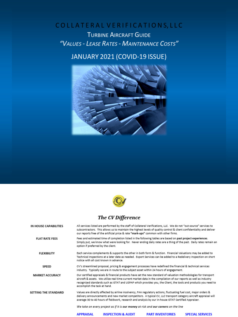 Turbine Aircraft Valuation Guide | PDF | Valuation (Finance) | Market Value