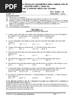 Maths Class X Chapter 12 Surface Areas and Volumes Practice Paper 11