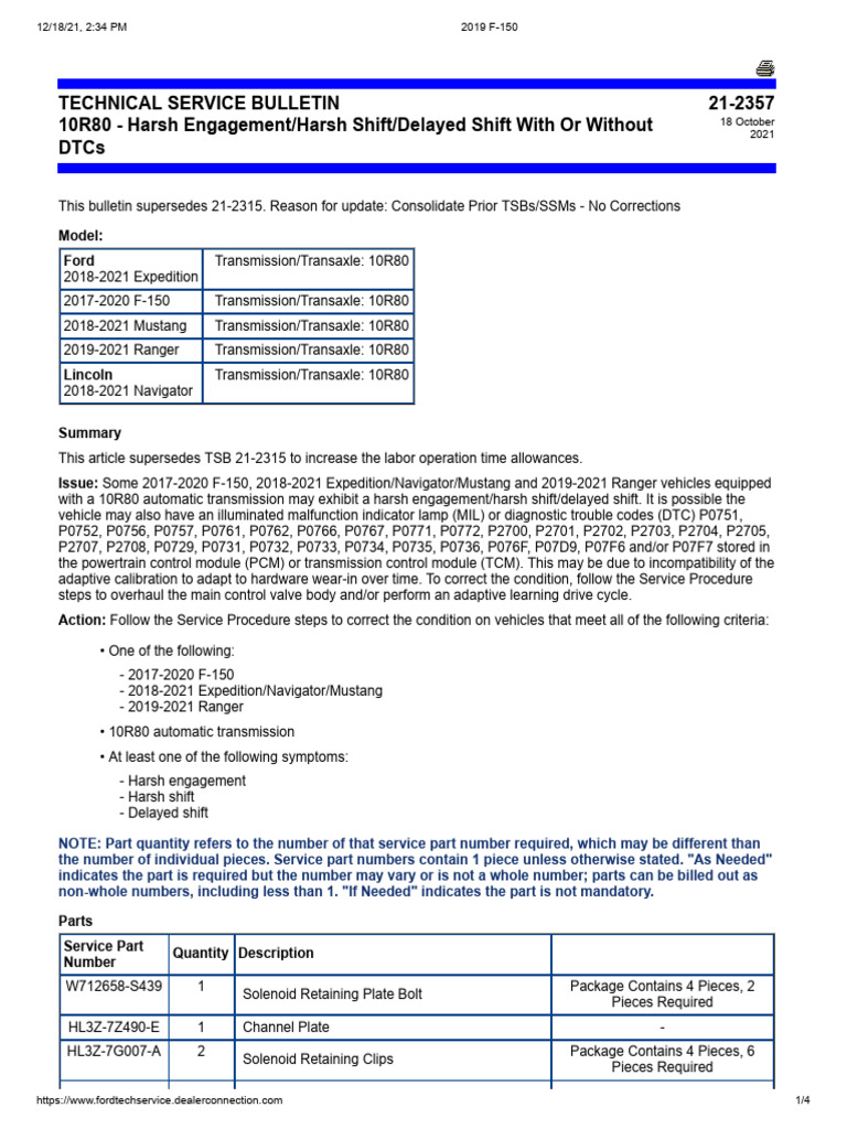 TSB 21-2357 | PDF | Manufactured Goods | Mechanical Engineering