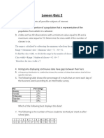 Lesson Quiz 2 (Quantitative Methods)