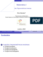 Matematica I - 2023 - 2024 - Funcoes Trigonometricas Inversas - Dina Salvador