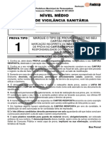 Prova de Fiscal de Vigilância Sanitária Tipo 1 20-11-2023