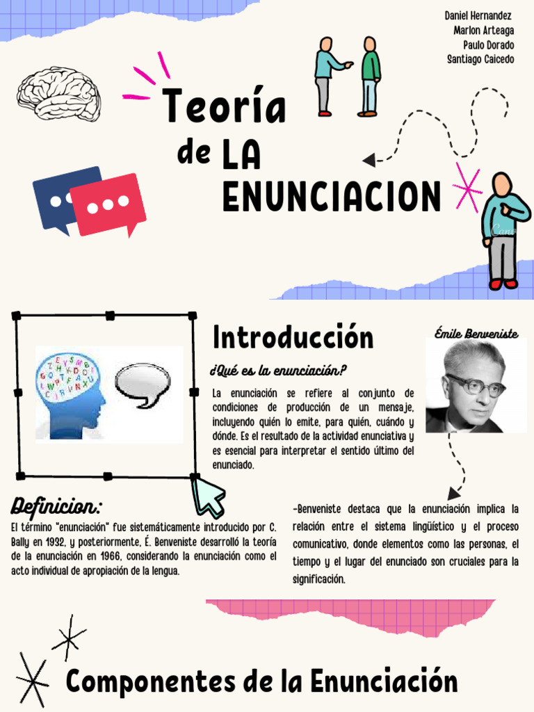 Teoría de la Enunciación de Benveniste | PDF | Yo | Hablar en público
