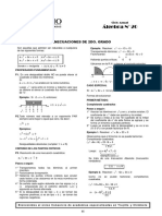 Semana 20 - Inecuaciones de 2do. Grado - Practica de Clase