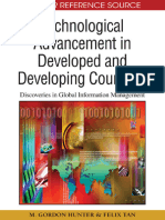 Gordon Hunter, Felix Tan Technological Advancement in Developed and Developing Countries Discoveries in Global Information Management Advances in Global Information Management Agim Book Series