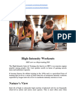 High Intensity Workouts