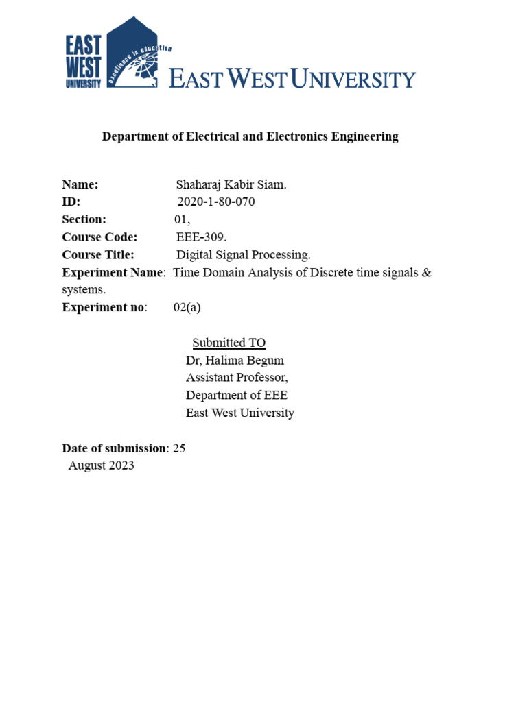 LAb Report 2a | PDF