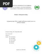 Assdignment Entrepreneurship Group A3 The Business Model Canvas