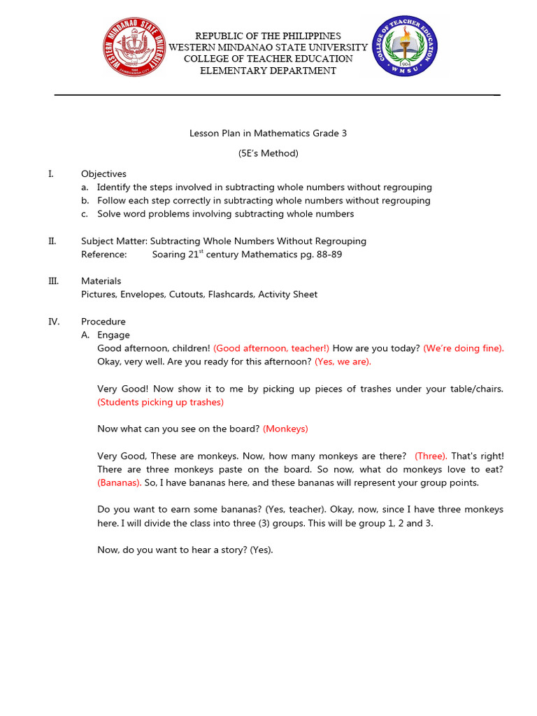 Mathematics Lp Pdf Subtraction Mathematics