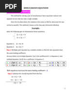 Method For Simultaneous Equations