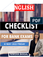 English Checklist by Nimisha Mam (6, May, 2022, Fri)