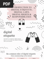 Digital Etiquette, Law, Rights Overview | PDF | Cybercrime | Privacy