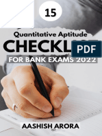 Quant Checklist 15 PDF 2022 by Aashish Arora