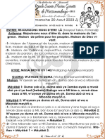 20ème Dimanche Ordinaire Année A 17hv