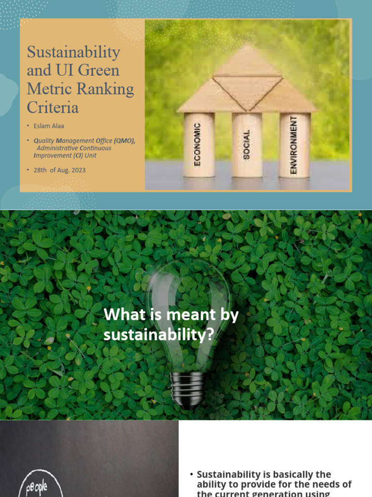 Sustinibilty and Ui Green Metric Ranking | PDF | Sustainability ...