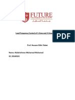 Load Frequency Control of 1-Area and 2-Area Systems