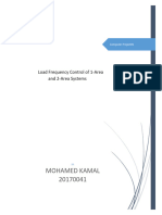 Mohamed Kamal 20170041: Load Frequency Control of 1-Area and 2-Area Systems