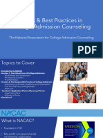 Ethics & Best Practices in College Admission Counseling