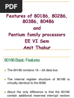 Features of 80186, 80286, 80386, 80486 and Pentium Family Processors Ee Vi Sem Amit Thakur