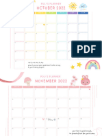 Cute Monthly Calendar - February 2022 (A4 - 21 X 29.7 CM) (A4 - 29.7 X 21 CM)