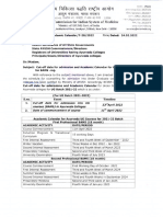 UG Academic Calender for 2021 22