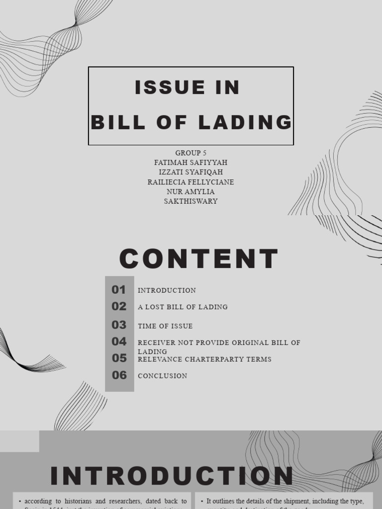 Understanding Bill of Lading Issues | PDF | Bill Of Lading | Business ...