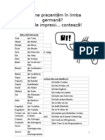Cum Ne Prezentăm in Limba Germană