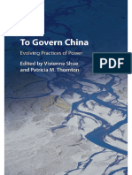 Vivienne Shue, Patricia M. Thornton - To Govern China - Evolving Practices of Power-Cambridge University Press (2017)
