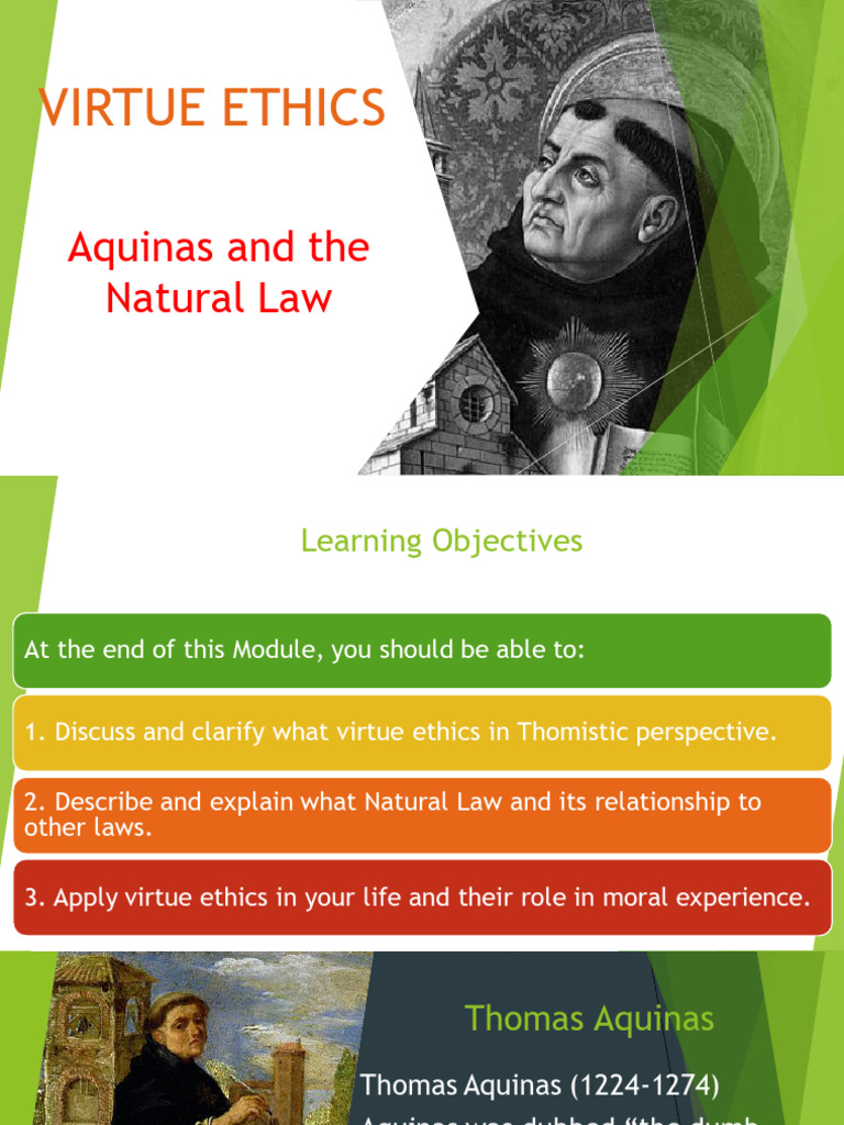Aquinas' Natural Law and Virtue Ethics | PDF | Thomas Aquinas | Natural Law