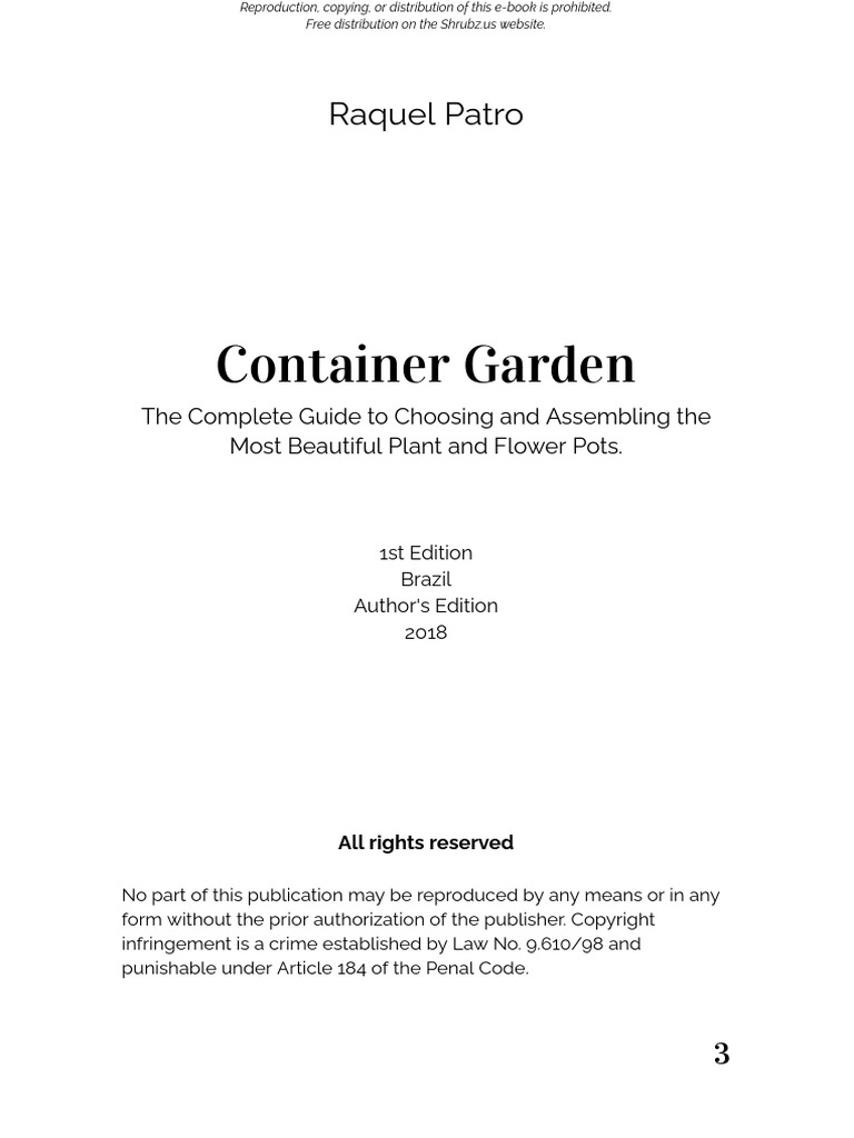 Container Garden PDF Fertilizer Soil
