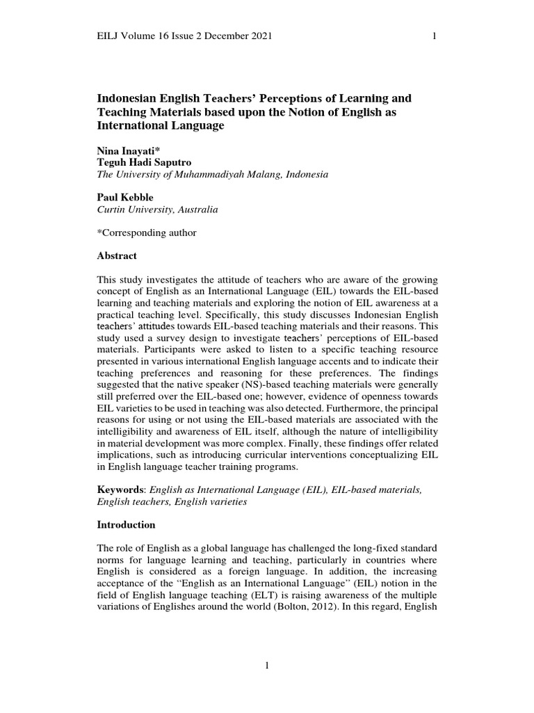 Language PDF English As A Second Or Foreign Language Teachers