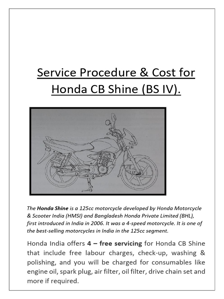 HONDA SHINE 125 BS6 SERVICE MANUAL PDF FREE DOWNLOAD 2021 visual data 2