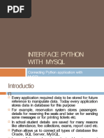 Interface Python With MySQL