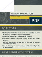 Topic 4 - Binary Operation