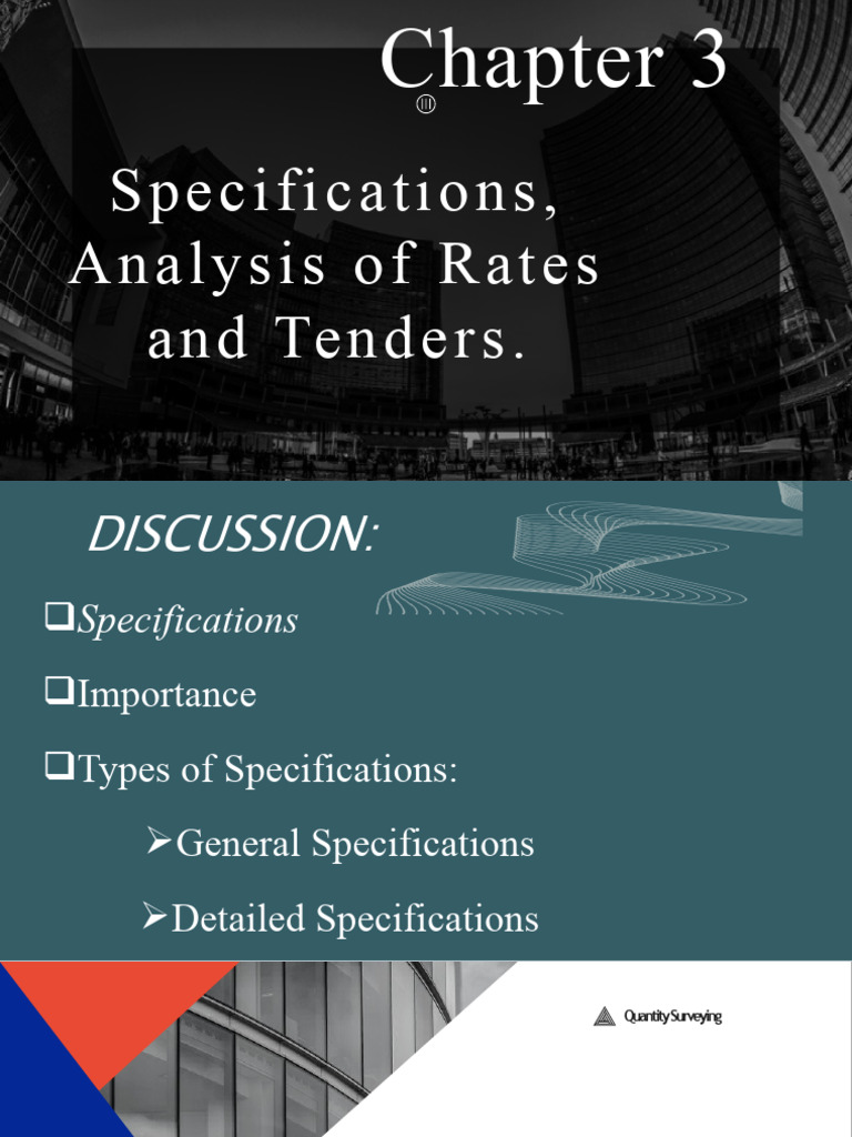 Specifications, Rate Analysis and Tender PDF Concrete Foundation