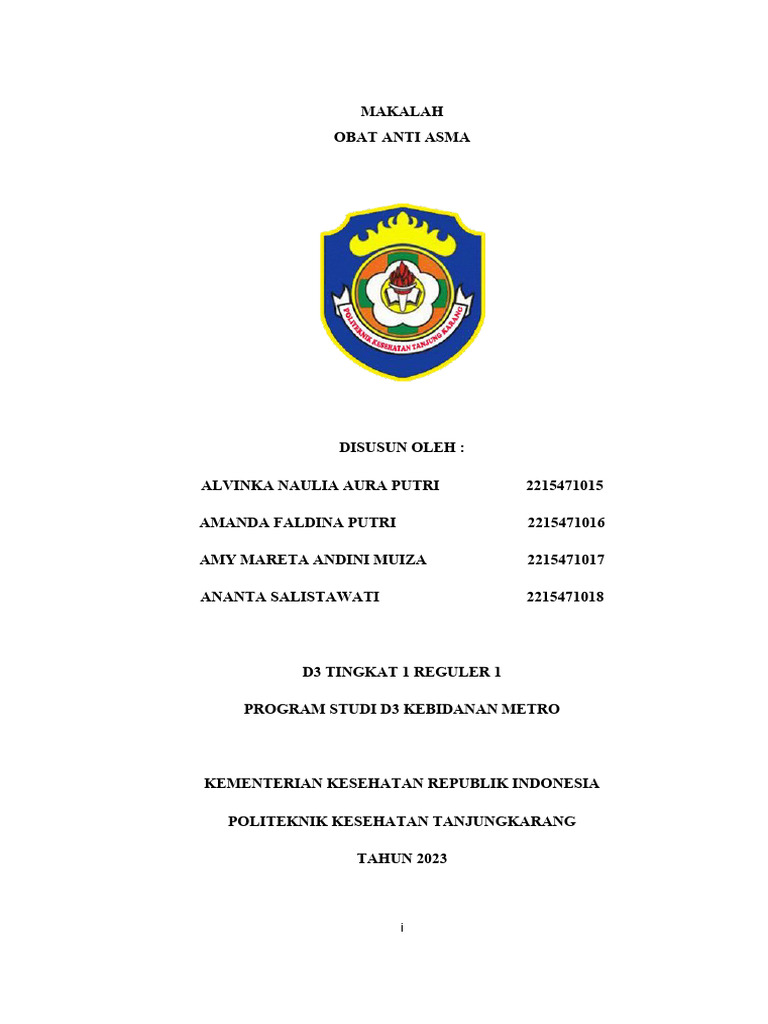 Penggolongan Obat Anti Asma | PDF