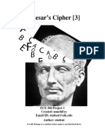 Caesars Cipher 3 ECE 206 Project 1 Creat