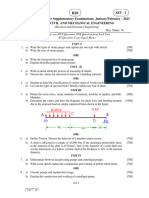 Basic Civil and Mechanical Engineering Jan 2023