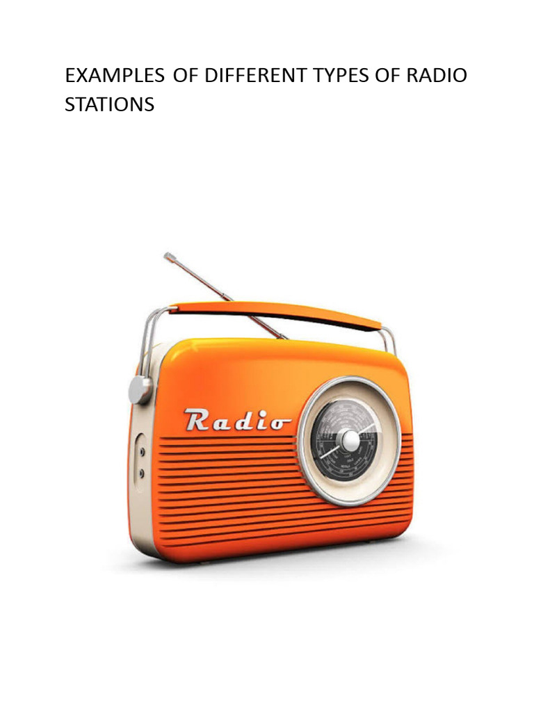 Examples of different types of radio stations pdf radio broadcasting