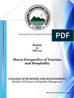 Module 1 Macro Perspective of Tourism and Hospitality